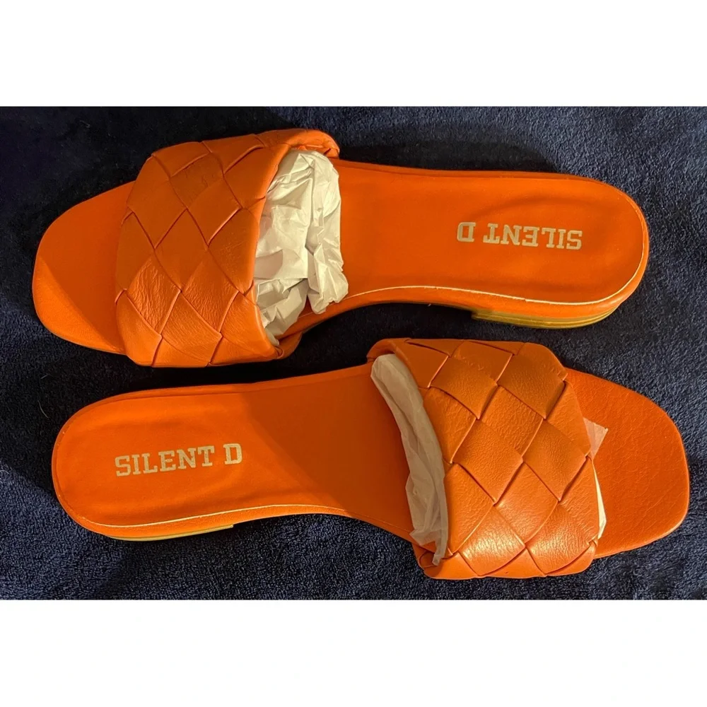 Anthropologie Silent D Ayda Coral Slide Sandals NWT Size 9,  10 - Picture 8 of 10